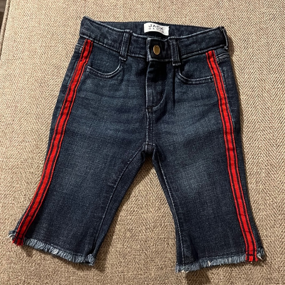 Baby Girl Red Stripe Jeans 12-18 Months